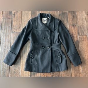 ESPRIT Wool MILITARY Pea Coat JACKET Small WOMEN